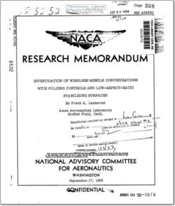 naca-rm-a58f30 Investigation of Wingless Missile Configurations and Low-Aspect-Ratio Stabilizing Surfaces