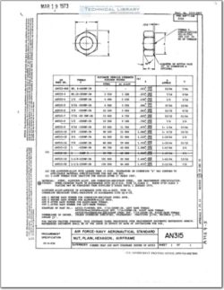 AN315 Nut, Plain, Hexagon, Airframe