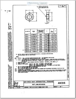 AN316 Nut, Jam, Hexagon