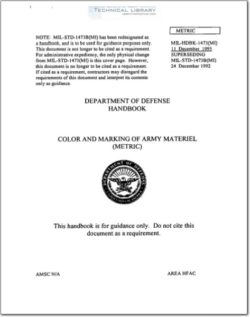 MIL-HDBK-1473 Color and Marking of Army Materiel (Metric)