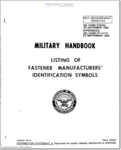 MIL-HDBK-57B Listing of Fastener Manufacturers' Identification Symbols