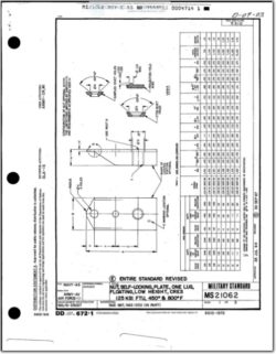 MS21062 Nut, Self Locking, Plate, One Lug, Floating, Low Height, Cres 125 KSI FTU, 450° & 800° F