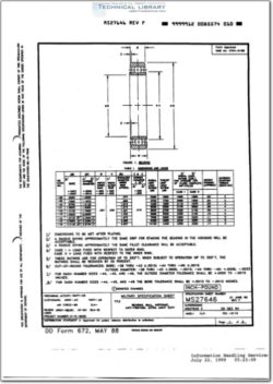 MS27646 Bearing, Ball, Airframe, Anti Friction, Extra Light Duty