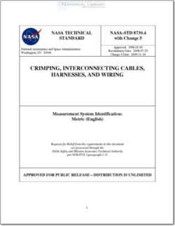 NASA-STD-8739.4 Crimping, Interconnecting Cables, Harnesses, and Wiring