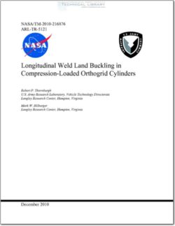 NASA-TM-2010-216876-ARL-TR-5121 Longitudinal Weld Land Buckling in Compression-Loaded Orthogrid Cylinders