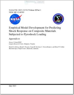 NASA-TM-2015-218781-Vol II-Part 1-NESC-RP-12-00783 Empirical Model Development for Predicting Shock Response on Composite Materials Subject to Pyroshock Loading