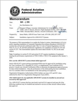 FAA-AFS-360_2016-03-02 Installation Approval for ADS-B OUT Systems