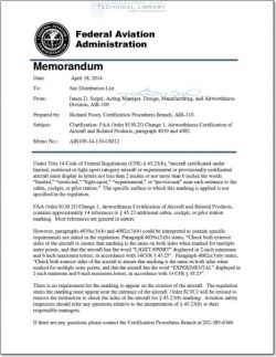 FAA-AIR-100-14-110-GM12 FAA Order 8130.2G Change 1, Airworthiness, Certification of Aircraft and Related Products, paragraph 4039 and 4082