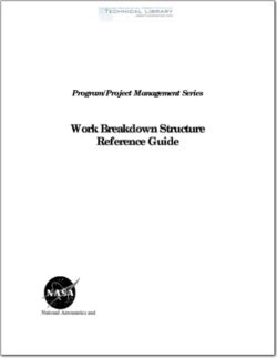 NASA Work Breakdown Structure Reference Guide