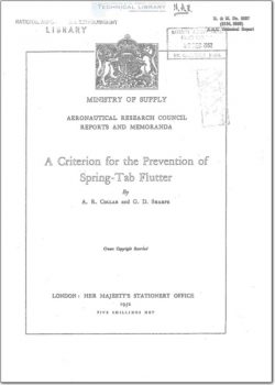 ARC-RM-2637 A Criterion for the Prevention of Spring-Tab Flutter