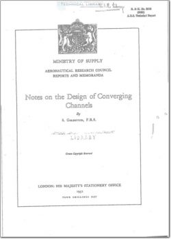 ARC-RM-2643 Notes on the Design of Converging Channels