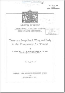 ARC-RM-2738 Tests on a Swept-back Wing and Body in the Compressed Air Tunnel