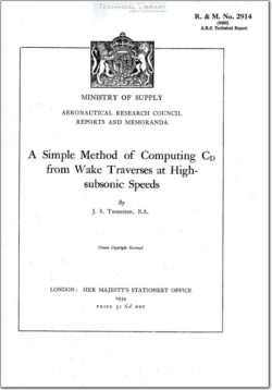 ARC-RM-2914 A Simple Method of Computing CD from Wake Traverses at High Subsonic Speeds