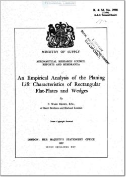 ARC-RM-2998 An Empirical Analysis of the Planing Lift Characteristics of Rectangular Flat Plates and Wedges