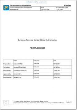 EASA-PR-CERT-00003-003 European Technical Standard Order Authorization