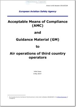 EASA-annex-2014-023-R Acceptable Means of Compliance and Guidance Material to Air Operations of Third Country