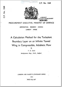 ARC-CP-1268 A Calculation Method for the Turbulent Boundary Layer on an Infinite Yawed Wing in Compressible, Adiabatic Flow