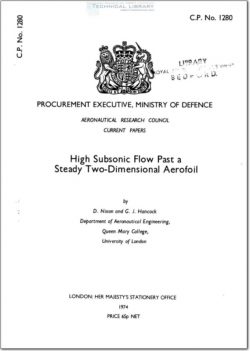 ARC-CP-1280 High Subsonic Flow Past a Steady Two Dimensional Aerofoil