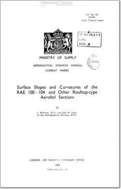 ARC-CP-129 Surface Slopes and Curvatures of the RAE 100-104 and Other Rooftop Type Aerofoil Sections