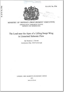 ARM-RM-3716 The Load Near the Apex of a Lifting Swept Wing in Linearized Subsonic Flow