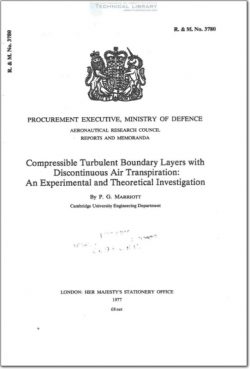 ARM-RM-3780 Compressible Turbulent Boundary Layers with Discontinuous Air Transportation; An Experimental and Theoretical Investigation