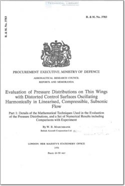 ARM-RM-3783 Evaluation of Pressure Distributions on Thin Wings with Distorted Control Surfaces Oscillating Harmonically in Linearized, Compressible, Subsonic Flow