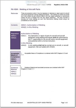 RA-4264 Welding of Aircraft Parts