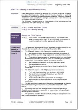 RA-5218 Testing of Production Aircraft