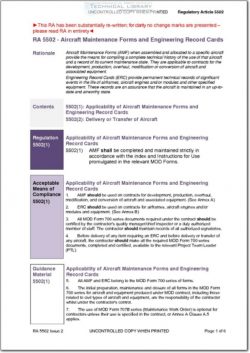 RA-5502 Aircraft Maintenance Forms and Engineering Record Cards