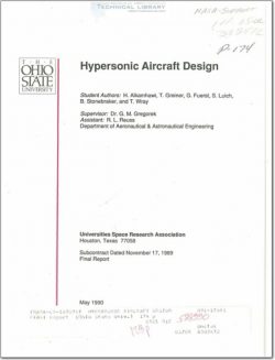 NASA-CR-187008 Hypersonic Aircraft Design