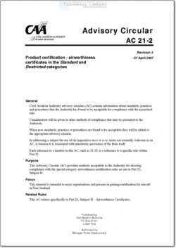 NZCAA-AC21-2 Product Certification - Airworthiness Certificates in the Standard and Restricted Categories