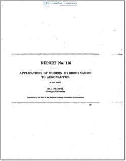 naca-report-116 Applications of Modern Hydrodynamics to Aeronautics