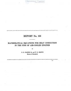 naca-report-158 Mathematical Equations for Heat Conduction in the Fins of Air Cooled Engines-1