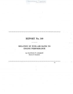 naca-report-189 Relation of Fuel Air Ratio to Engine Performance-1