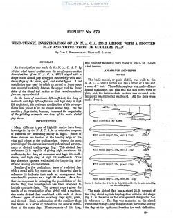 naca-report-679 Wind Tunnel Investigation of an NACA 23012 Airfoil with a Slotted Flap and Three Types of Auxiliary Flap-1