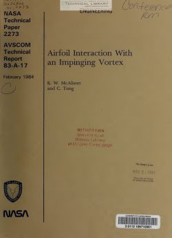 NASA-TP-2273 Airfoil Interaction with an Impinging Vortex - 1984-1