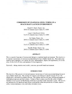 Corrosion of Stainless Steel Tubing in a Spacecraft Launch Environment