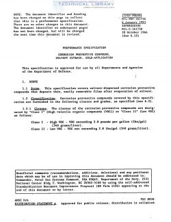 MIL-PRF-16173E Corrosion Preventive Compound Solvent Cutback, Cold Application