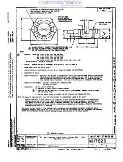 MS17826H Military Specification Sheet-Nut Self Locking, Castellated, Hexagon, Thin Non Metallic